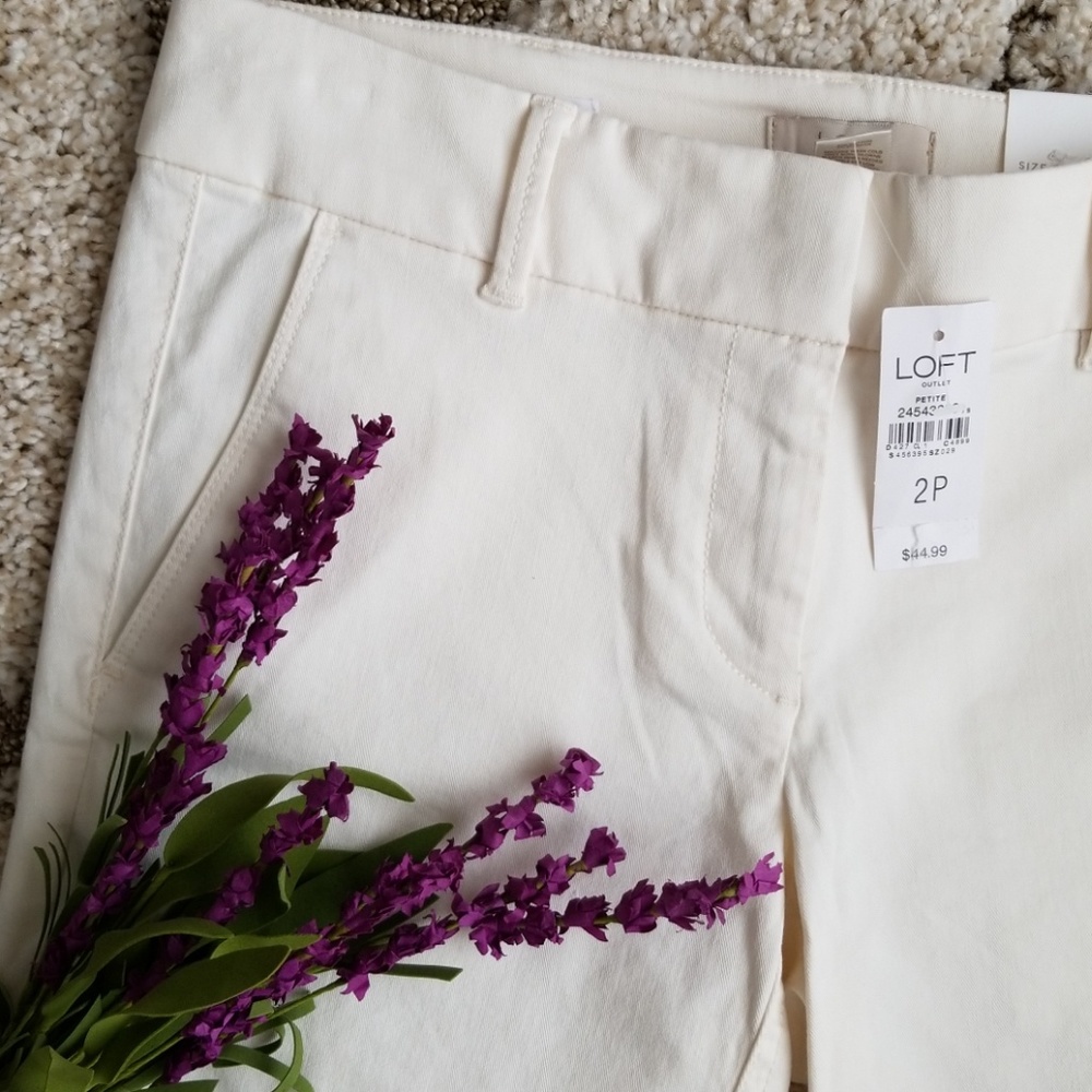 Light Cream Bermuda Roll Shorts | Size 2 - Picture 2 of 5